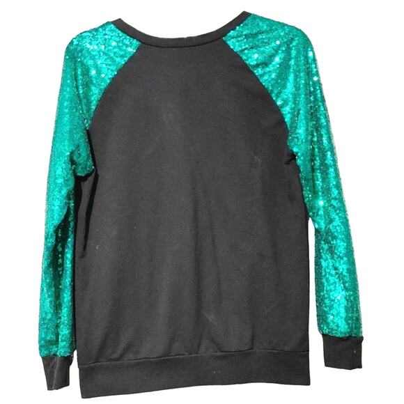 Disney Nightmare Before Christmas Sweatshirt Sequins Jack Skellington Womens M - Picture 3 of 7